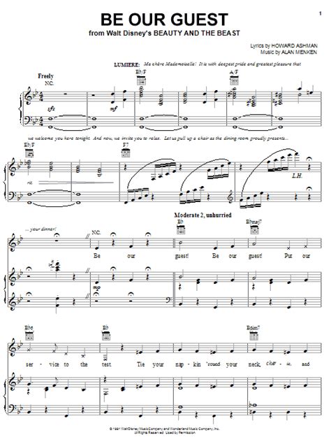 Be Our Guest From Beauty And The Beast Sheet Music