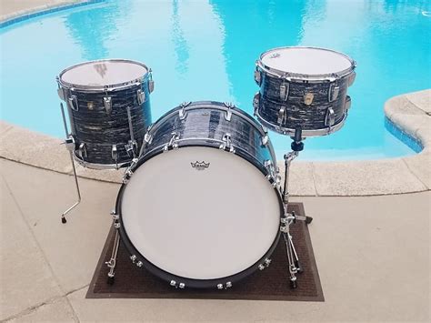 Ludwig Classic Maple Drum Kit Set 2000s Black Oyster Pearl Reverb