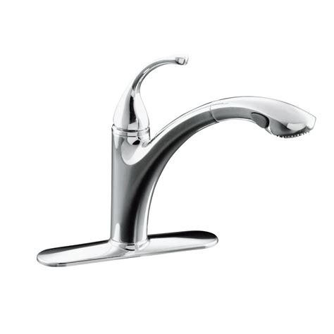 This can be in the form of a large pot that does not fit under a normal sink. KOHLER Forte Single-Handle Pull-Out Sprayer Kitchen Faucet ...
