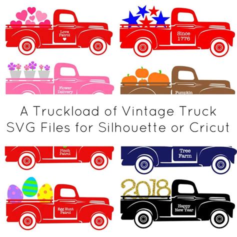 A Year of Free Red Truck Holiday SVG Cut Files - Cutting for Business