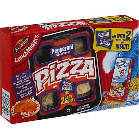 Armour Lunchmakers Pepperoni Pizza 261 Oz Tray With Hawaiian Punch