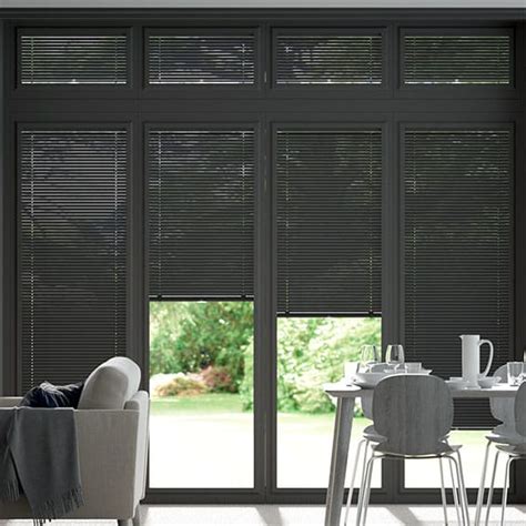 No Drill Blinds Grey Perfect Fit Venetian Blinds For Conservatory