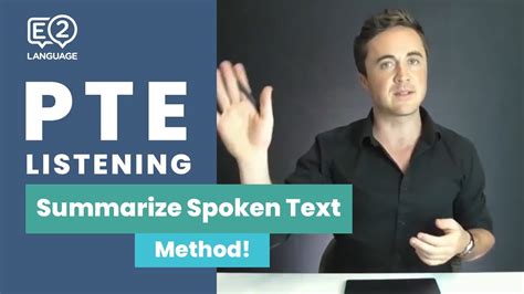 Pte Listening Summarize Spoken Text Method With Jay Youtube