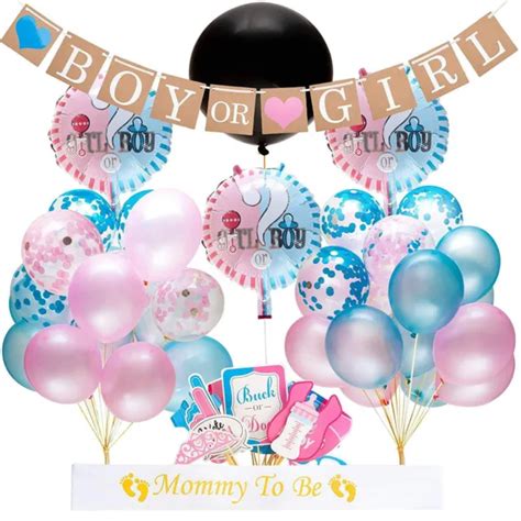 Gender Reveal Baby Shower Party Supplies Decorations Set Complete Kit