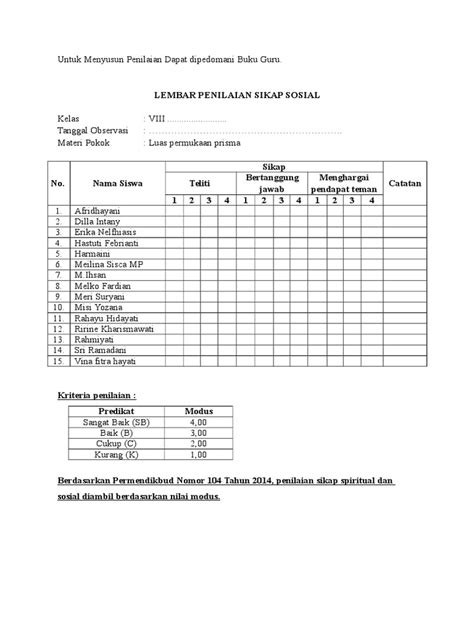 Penilaian formatif berbeda dengan penilaian sumatif. Contoh Instrumen Evaluasi