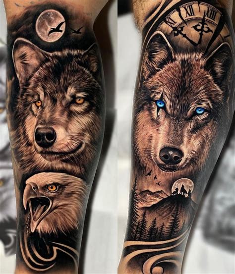 Half Sleeve Tattoos Wolf Wolf Tattoos Tattoo Sleeve Men Tatoos