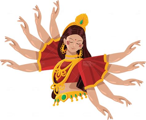 Hand Drawn Goddess Durga Vector Image Photo 1286 Pngfile Net Hot Sex Picture