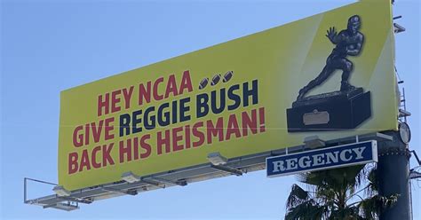 La Billboards Demand Return Of Reggie Bushs Heisman Trophy Los