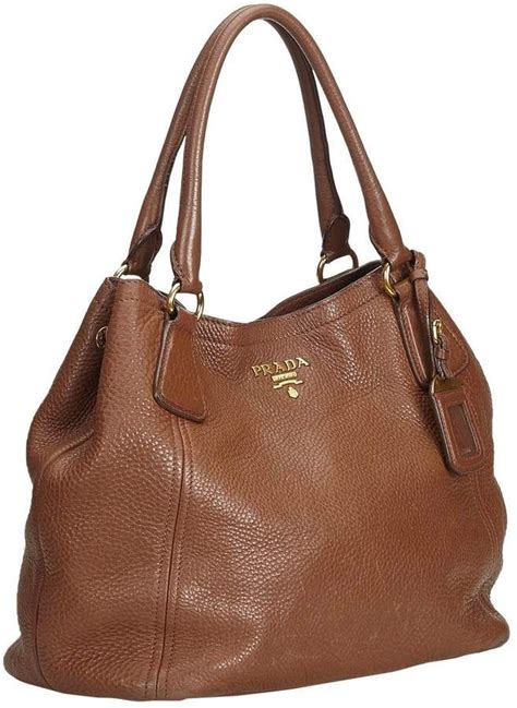Prada Brown Leather Handbag Leather Handbags Brown Leather Handbags