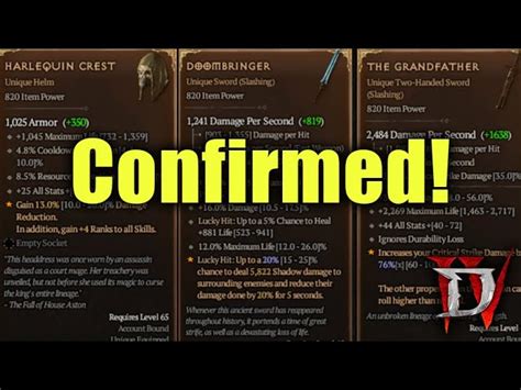 Blizzard Confirms All Diablo 4s Rarest Items And How You Get Them