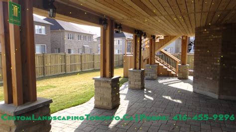 Local plant life was used for this scape to add to the easy maintenance. cedar deck, pergola and walkout basement - YouTube