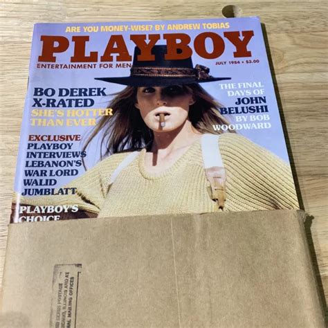 Vintage Playboy Magazine July Bo Derek John Belushi Free Shipping Picclick