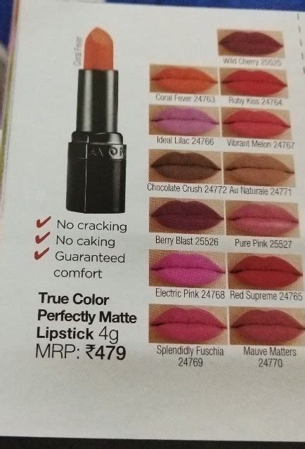 Avon Matte Lipsticks Pack Size 6x3x6 Rs 399 Piece Nishant Creation
