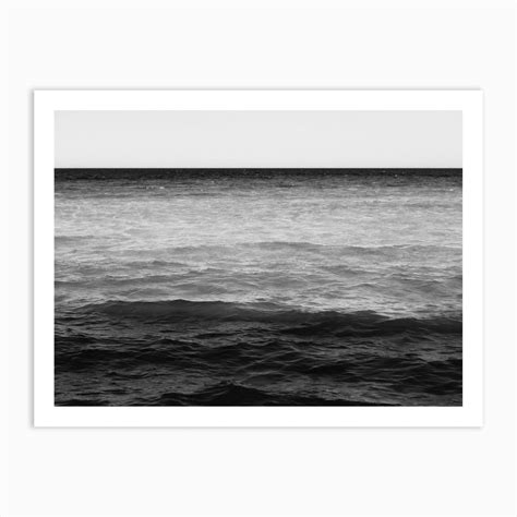 Black And White Ocean Art Print By Photolovers Fy