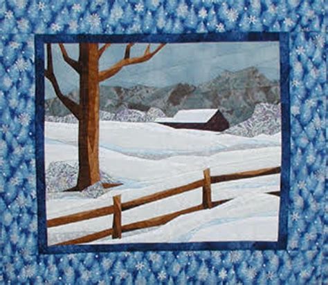 Snow Scene Quilt Pattern Eng 501 Advanced Beginner Wall Hanging