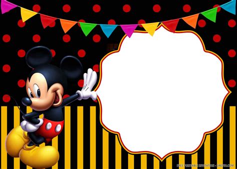 Mickey Mouse Invitation Template Free Printable Templates