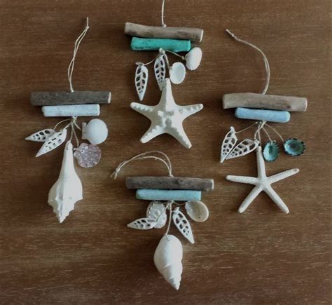 Driftwood Crafts In 2020 Beach Christmas Ornaments Beach Ornaments