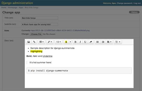 Django Summernote Simply Integrate Summernote Editor With Django Project