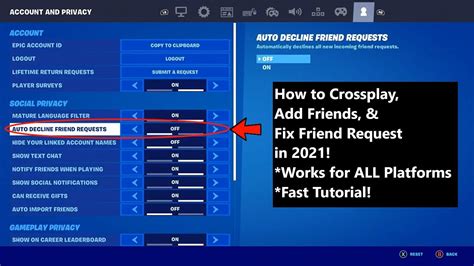 Fortnite How To Crossplay Add Friends And Fix Friend Request Error In