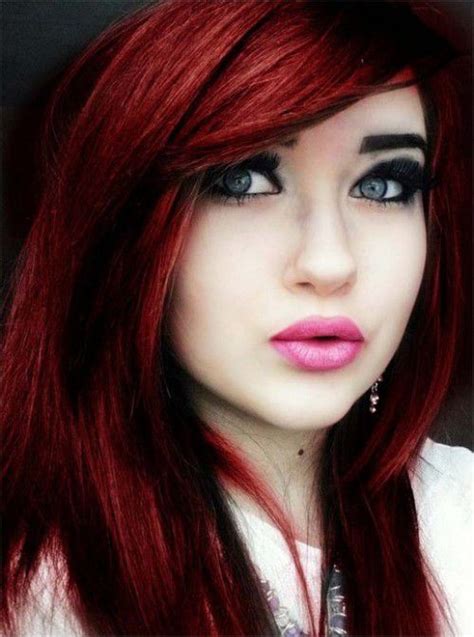 Unique Emo Dark Red Hair Color 2015 Trends With Heavy