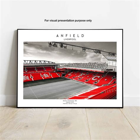 Anfield Poster Print Liverpool Poster Anfield Print Ynwa T