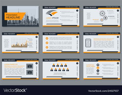 Professional Business Presentation Template Vector Image