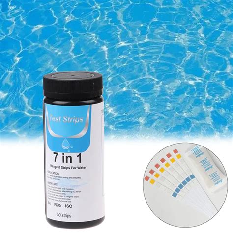 Lei 50pcs 7 In1 Aquarium Fish Tank Water Tropical Ph Test Strips Kit