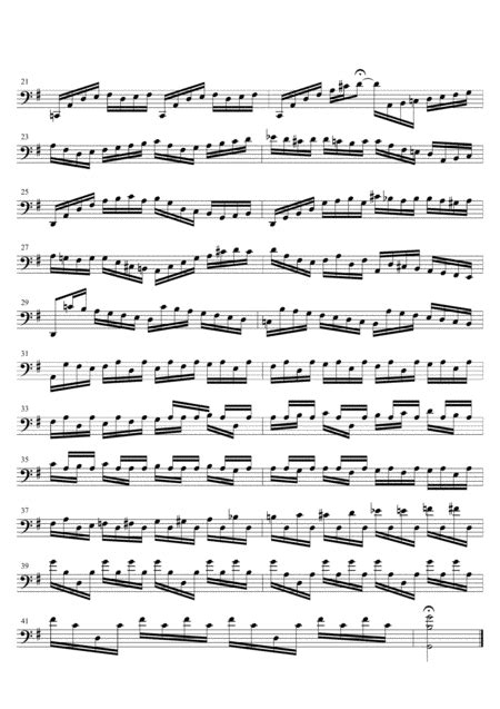 Cello Suite No 1 In G Major Free Music Sheet