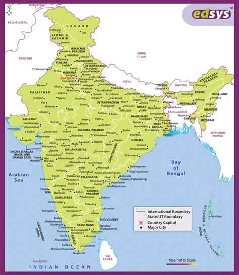 India Map With All States And Capitals City Subway Map
