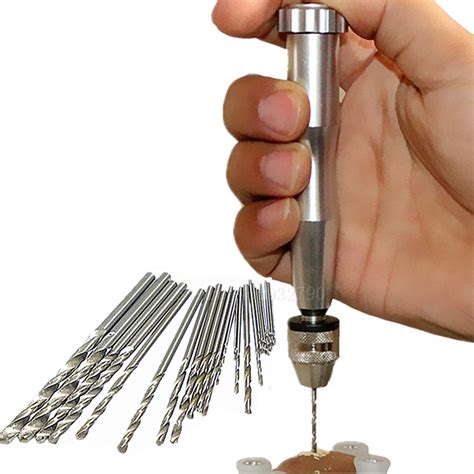 Mini Micro Aluminum Hand Drill With Keyless Chuck Hand Twist Drill