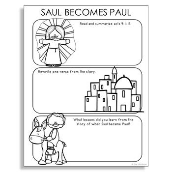 Save this free saul's conversion coloring page to use in your children's ministry whenever you are teaching kids about saul's conversion on the road to damascus. Saul Conversion Activity Page : Acts 9 Paul S Conversion ...