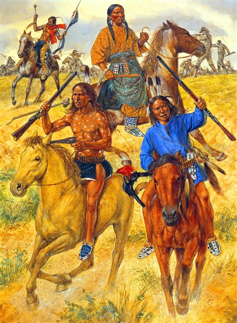 Chief Crazy Horse Leading The Indian Charge At The Battle Of Little Big