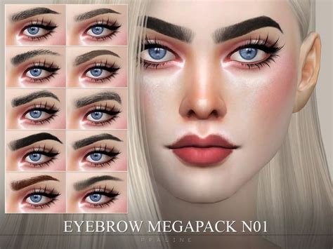 Pralinesims Eyebrow Pack N01 Sims 4 Sims Sims 4 Cc Makeup