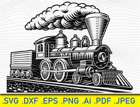 Visual Arts Steam Engine 43 Train Locomotive Smoke Vintage Railroad