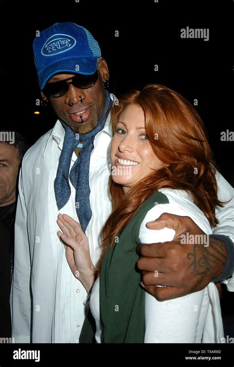 Angie Everhart And Dennis Rodman At The Grand Opening Of Rockstar At Prey