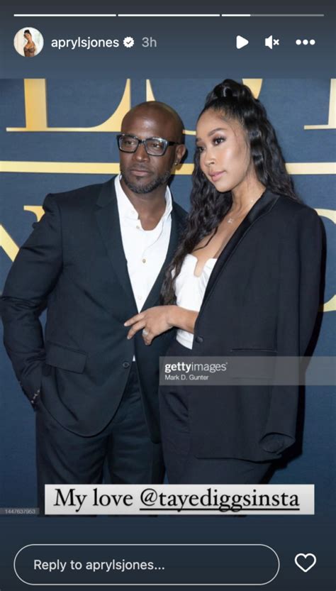 y all do know this is their marriage announcement right taye diggs and apryl jones latest