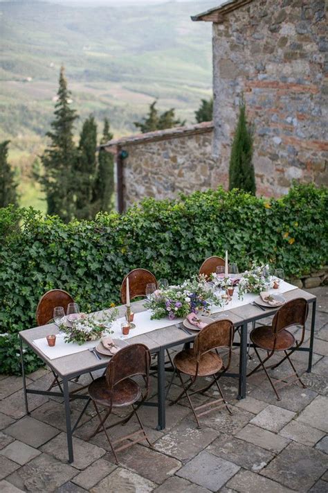 Wedding Tablescape In Tuscany Tuscan Wedding Place Settings Tuscany