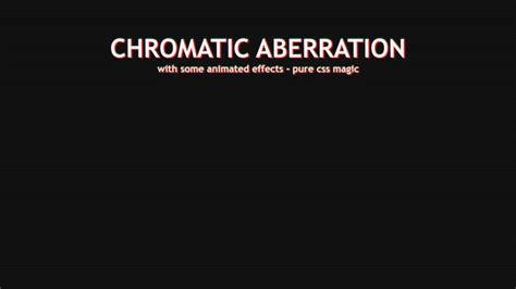 Chromatic Aberration Text Effect