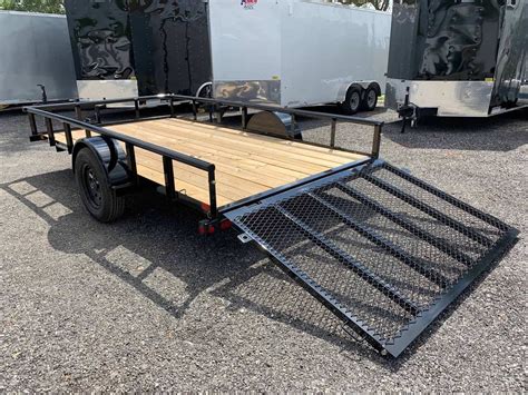 35sa 12 Big Tex 65x12 Single Axle Utility Trailer With Ramp Gate All