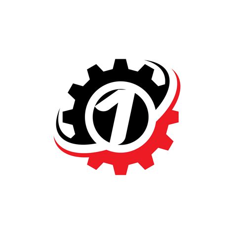 Number 1 Gear Logo Design Template 588163 Vector Art At Vecteezy