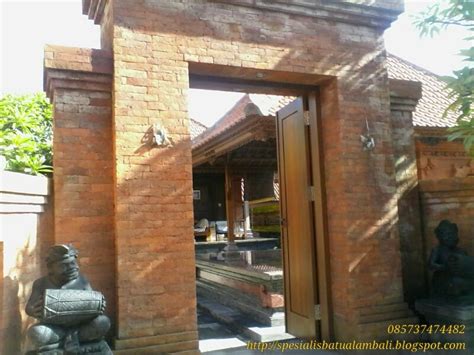 Beginilah desain rumah sederhana 1 lantai type 36 terpopuler. Gerbang antik bata ekspose - Spesialis Batu Alam Bali