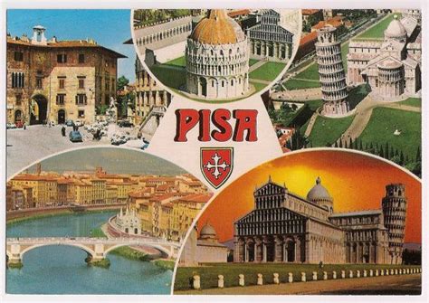 Pisa Italy Vintage Travel Postcard Souvenir Leaning Tower Etsy