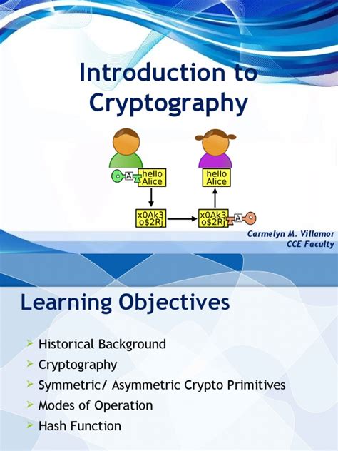 Cryptography is technique of securing information and communications through use of codes so that only those person for whom the information is intended can understand it and process it. Lesson-3-Basic-Cryptography.ppt | Cryptography | Key (Cryptography)