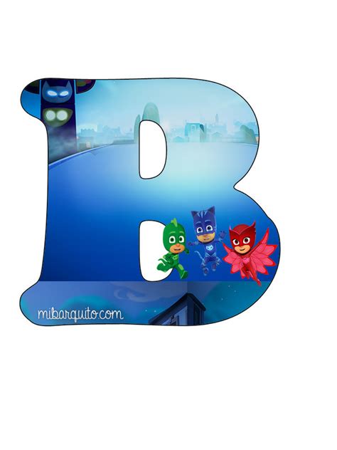 Letras Abecedario De Pj Masks Para Descargar Gratis Mi Barquito