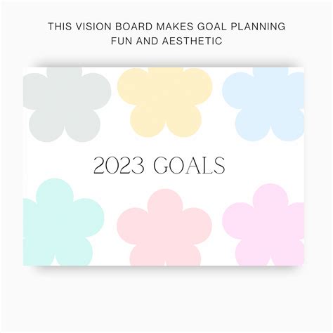 Vision Board 2023 Vision Board Template Vision Board Template Goal