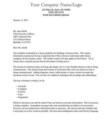 Business Letter With Text Based Letterhead • Iworkcommunity