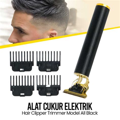 Vintage Alat Cukur Rambut Elektrik Hair Clipper Trimmer Rechargeable Model Grid T9 Black