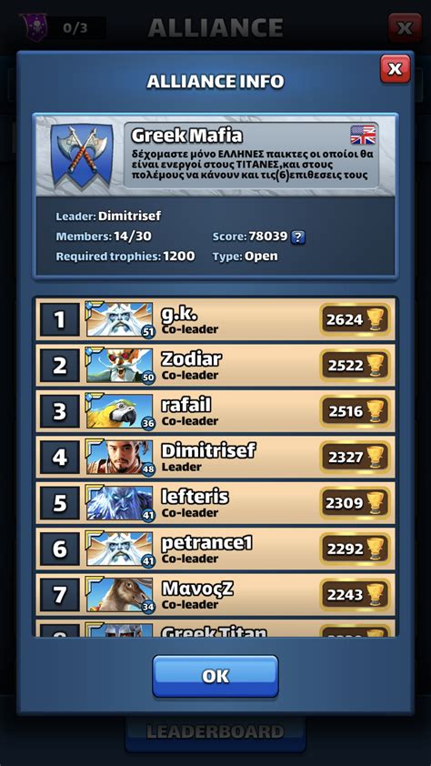 Greek Mafia - Alliance Recruitment - Empires & Puzzles Community Forum