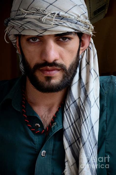 Pakistani Pashtun Man Models With Headscarf And Necklace Peshawar