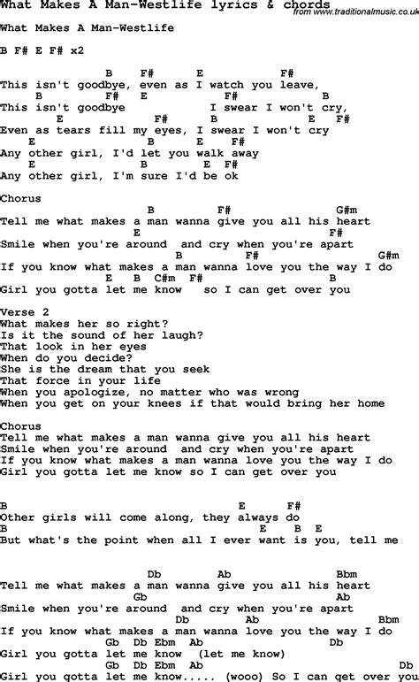 We did not find results for: Love Song Lyrics for:What Makes A Man-Westlife with chords.